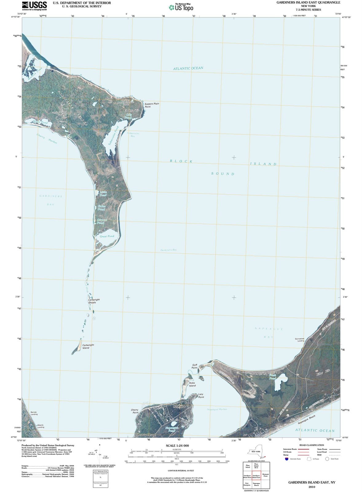 2010 Gardiners Island East, NY - New York - USGS Topographic Map