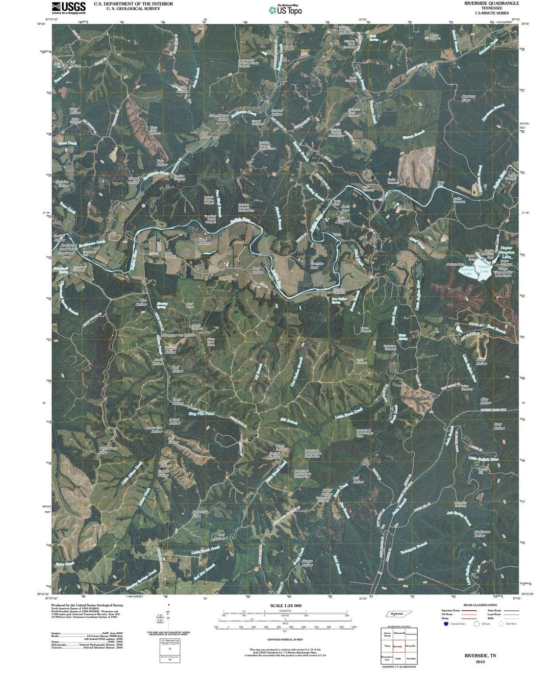 2010 Riverside, TN - Tennessee - USGS Topographic Map