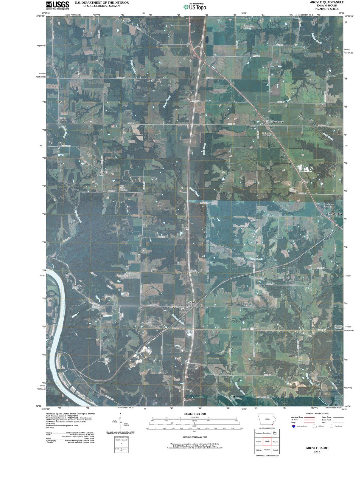 2010 Argyle, IA - Iowa - USGS Topographic Map