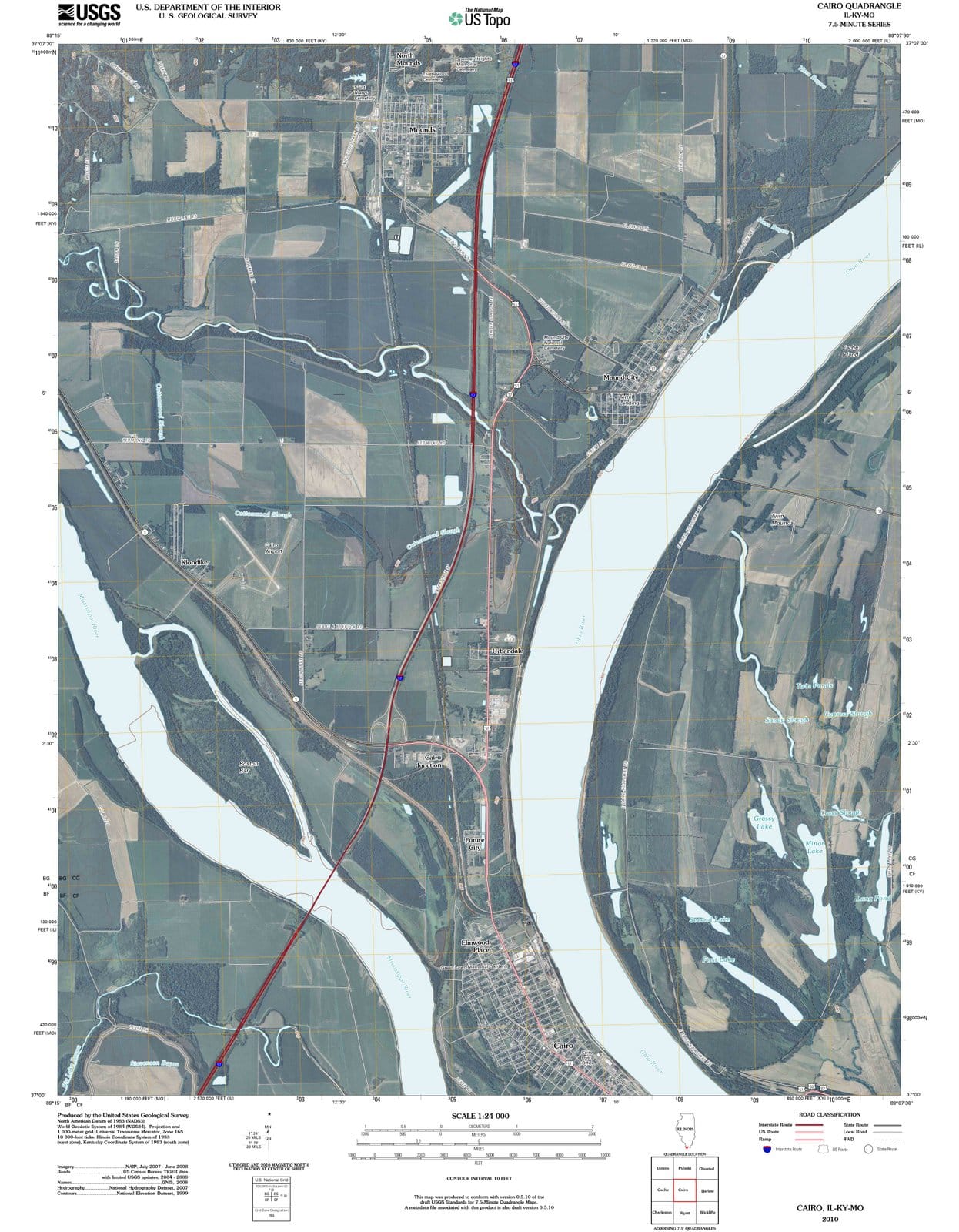 2010 Cairo, IL - Illinois - USGS Topographic Map