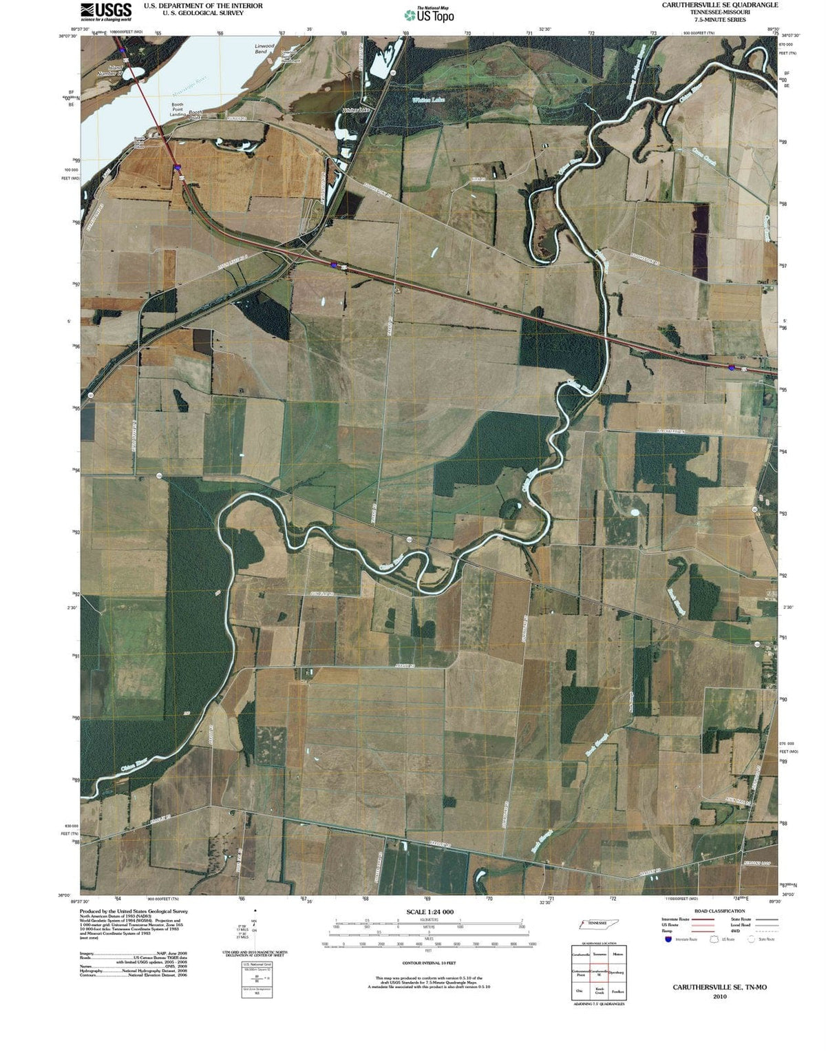 2010 Caruthersville, TN - Tennessee - USGS Topographic Map