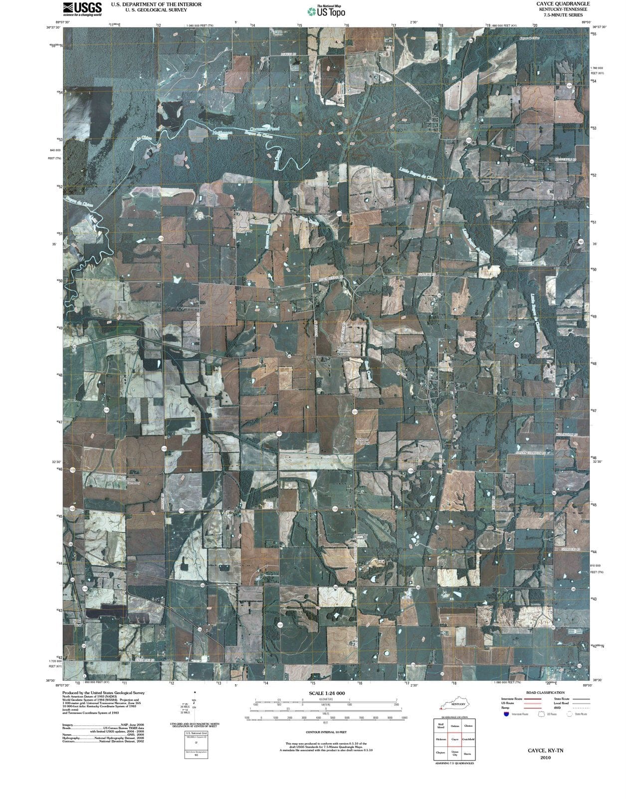 2010 Cayce, KY - Kentucky - USGS Topographic Map