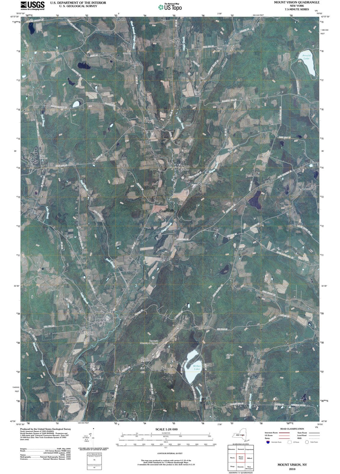 2010 Mount Vision, NY - New York - USGS Topographic Map