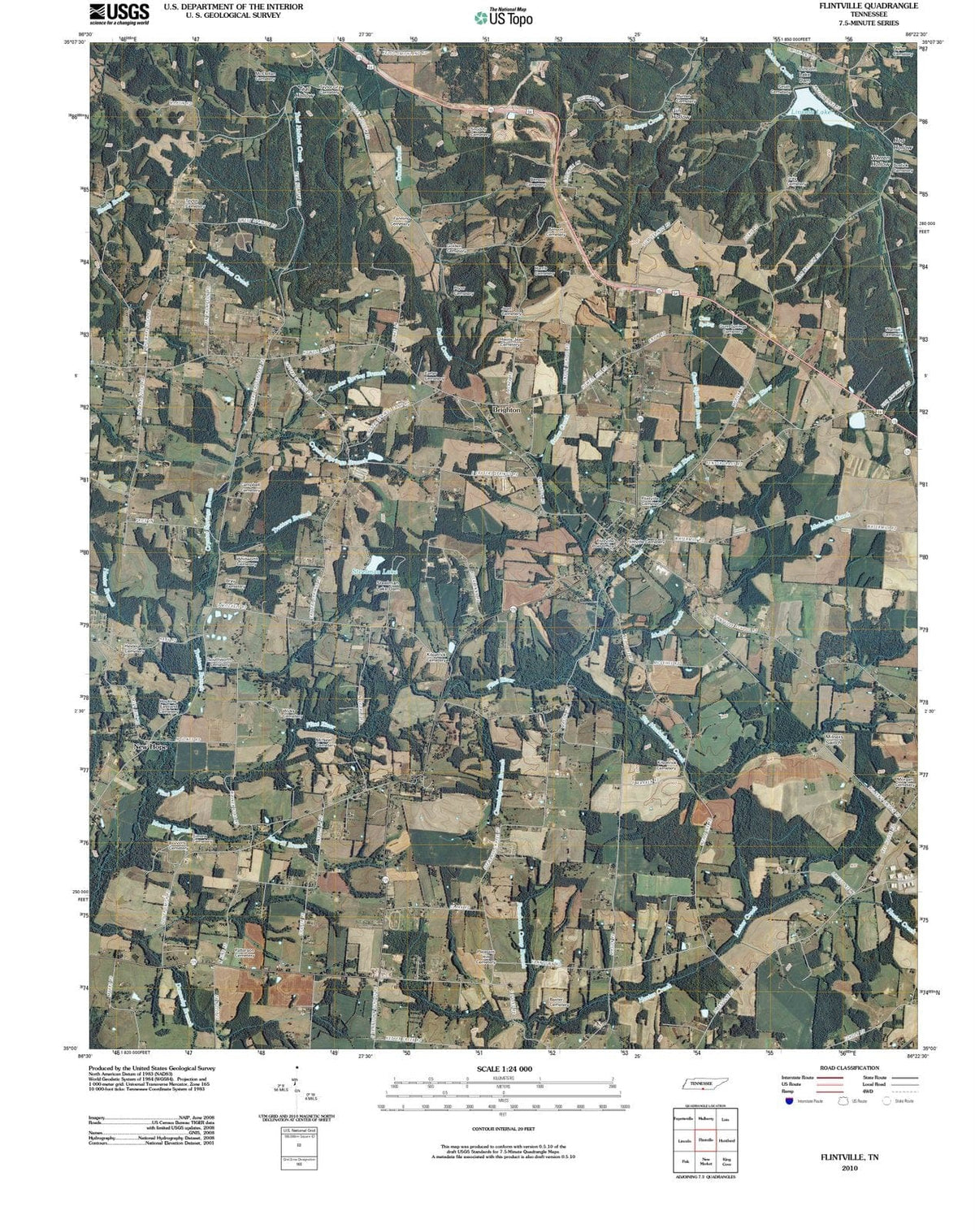 2010 Flintville, TN - Tennessee - USGS Topographic Map