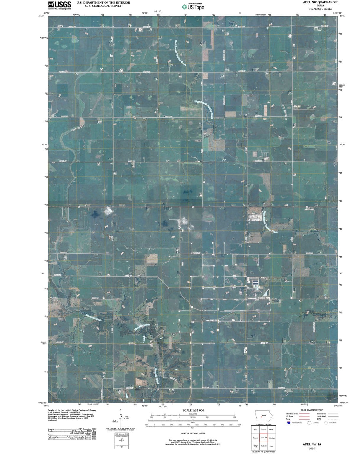 2010 Adel, IA - Iowa - USGS Topographic Map