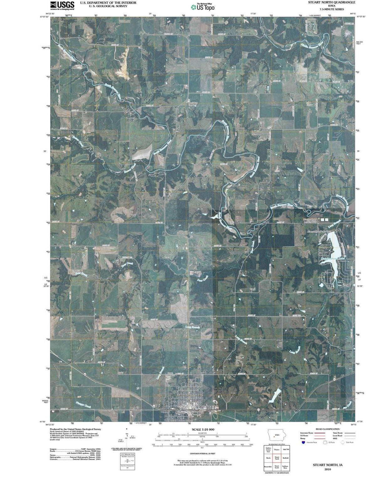 2010 Stuart North, IA - Iowa - USGS Topographic Map