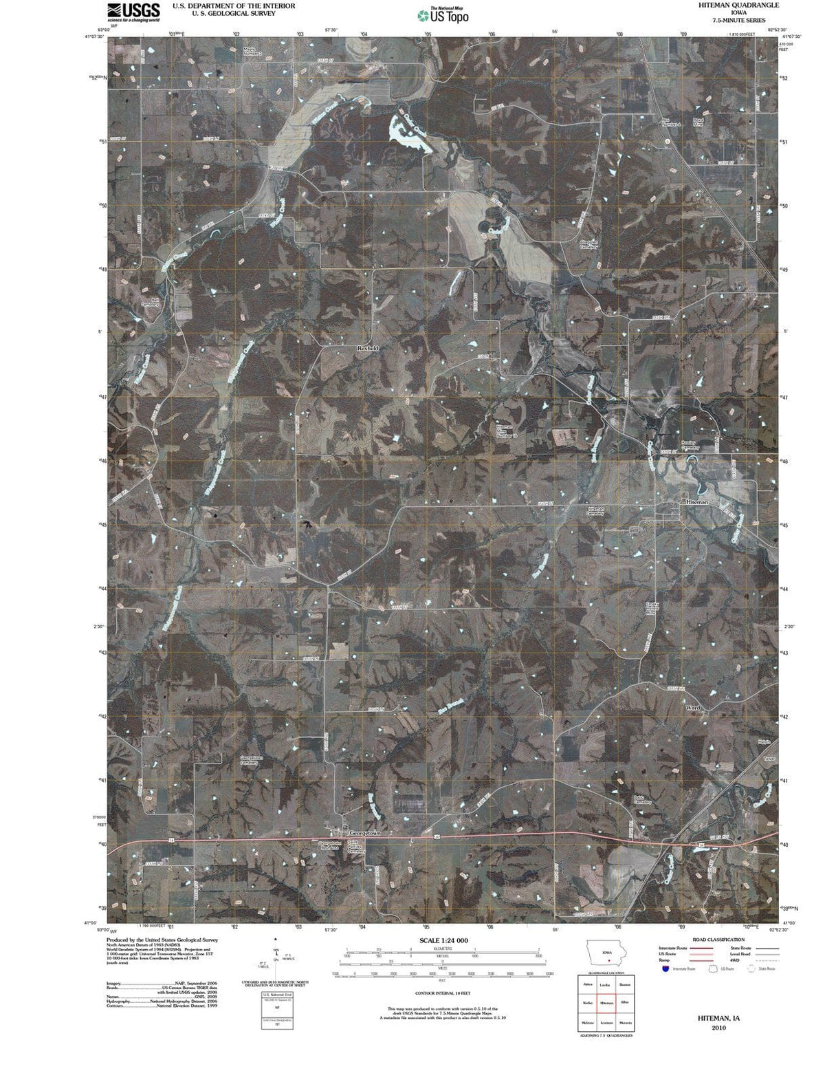 2010 Hiteman, IA - Iowa - USGS Topographic Map
