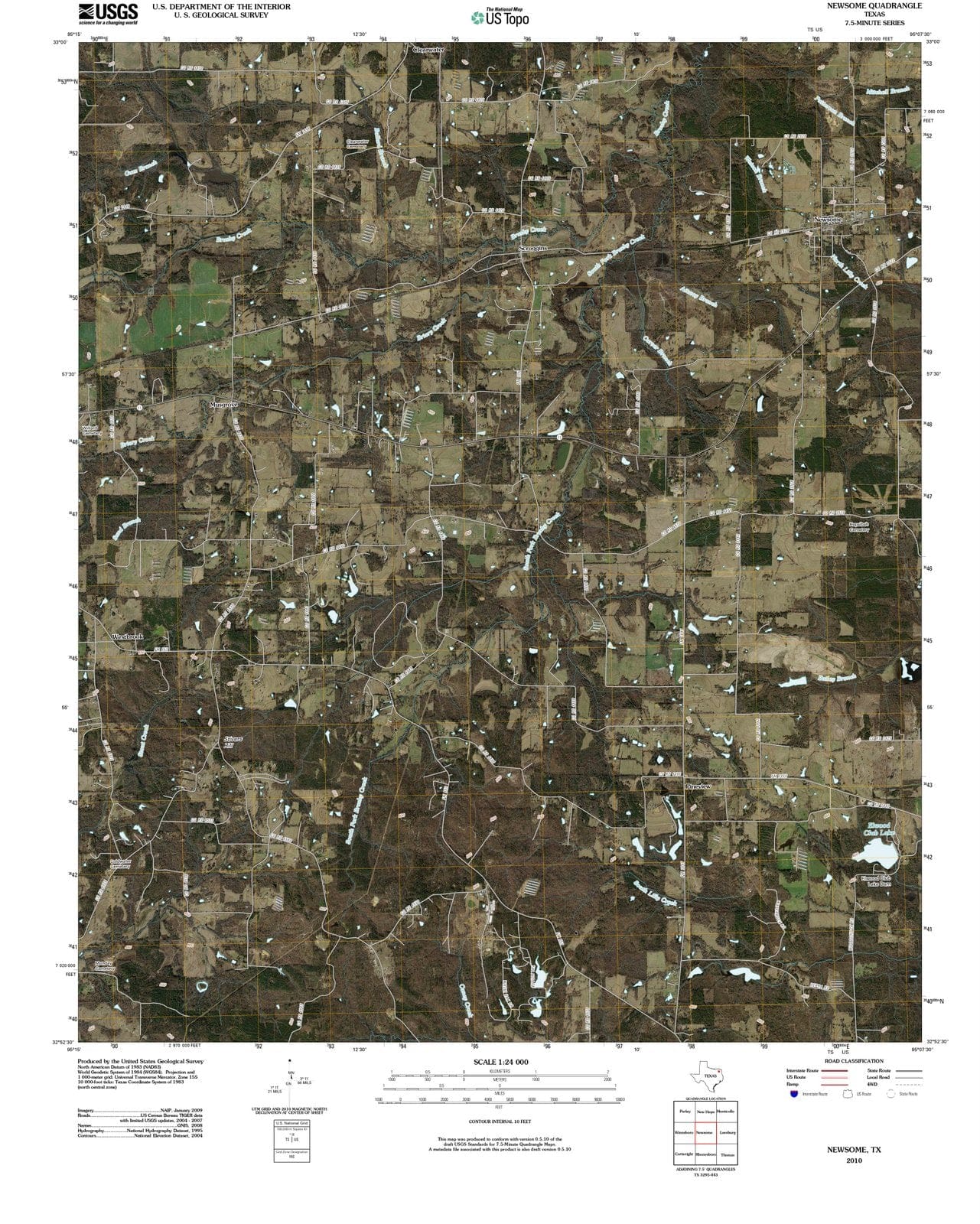 2010 Newsome, TX - Texas - USGS Topographic Map
