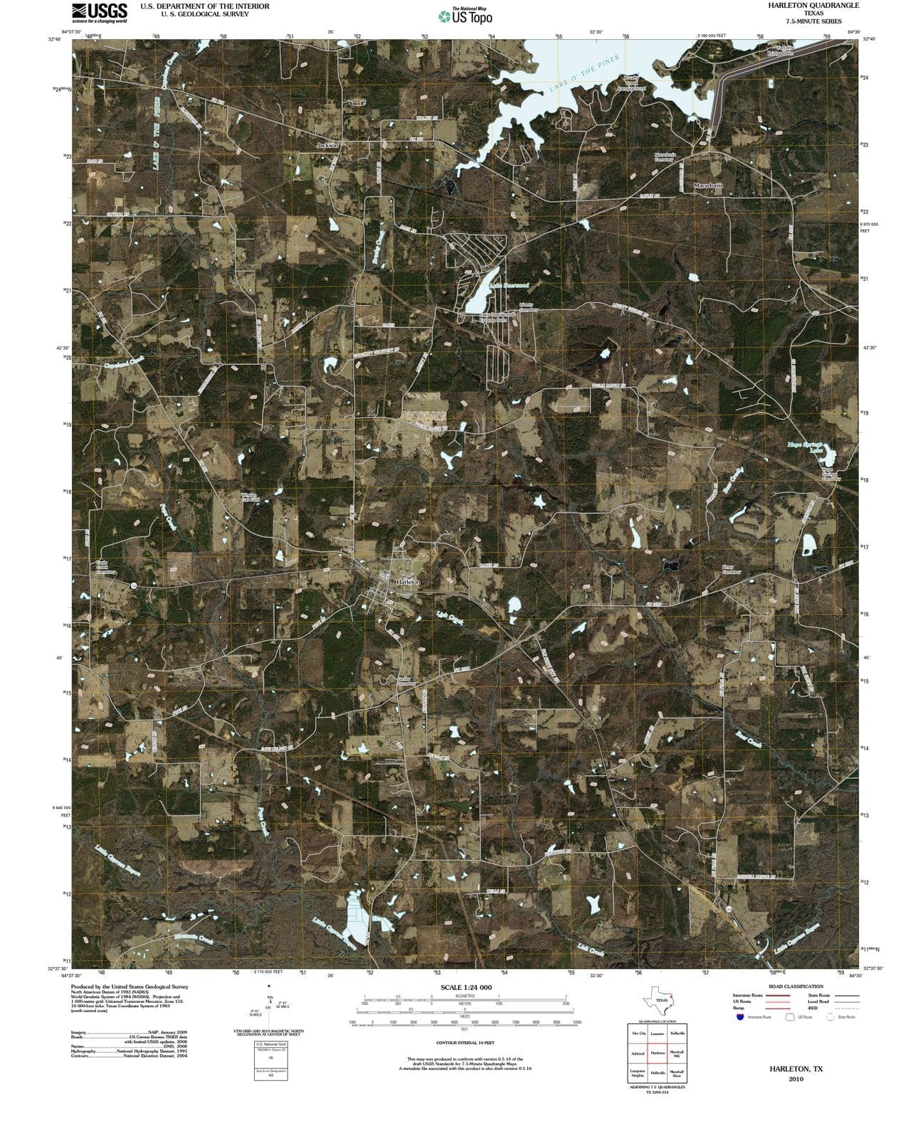 2010 Harleton, TX - Texas - USGS Topographic Map