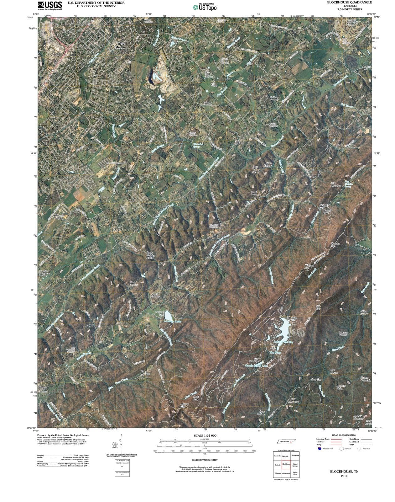 2010 Blockhouse, TN - Tennessee - USGS Topographic Map