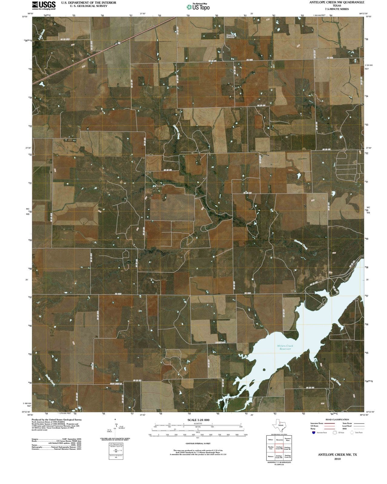 2010 Antelope Creek, TX - Texas - USGS Topographic Map