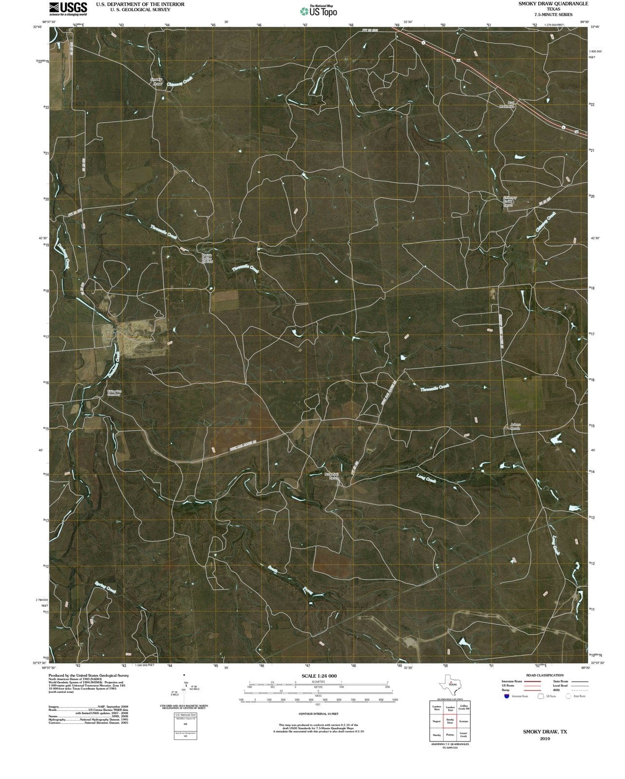 2010 Smokyraw, TX - Texas - USGS Topographic Map