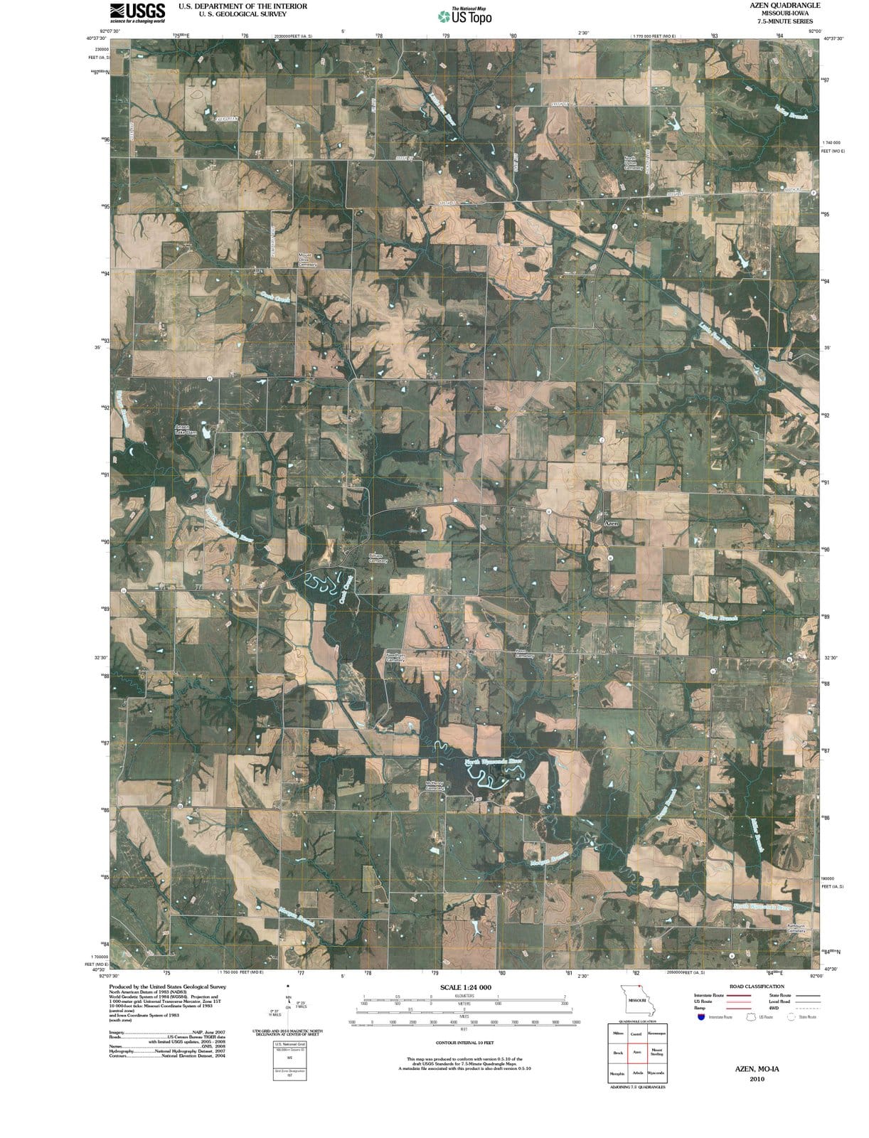 2010 Azen, MO - Missouri - USGS Topographic Map