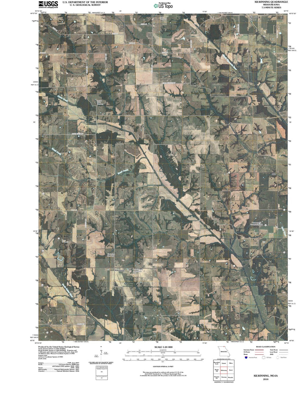 2010 Kilwinning, MO - Missouri - USGS Topographic Map
