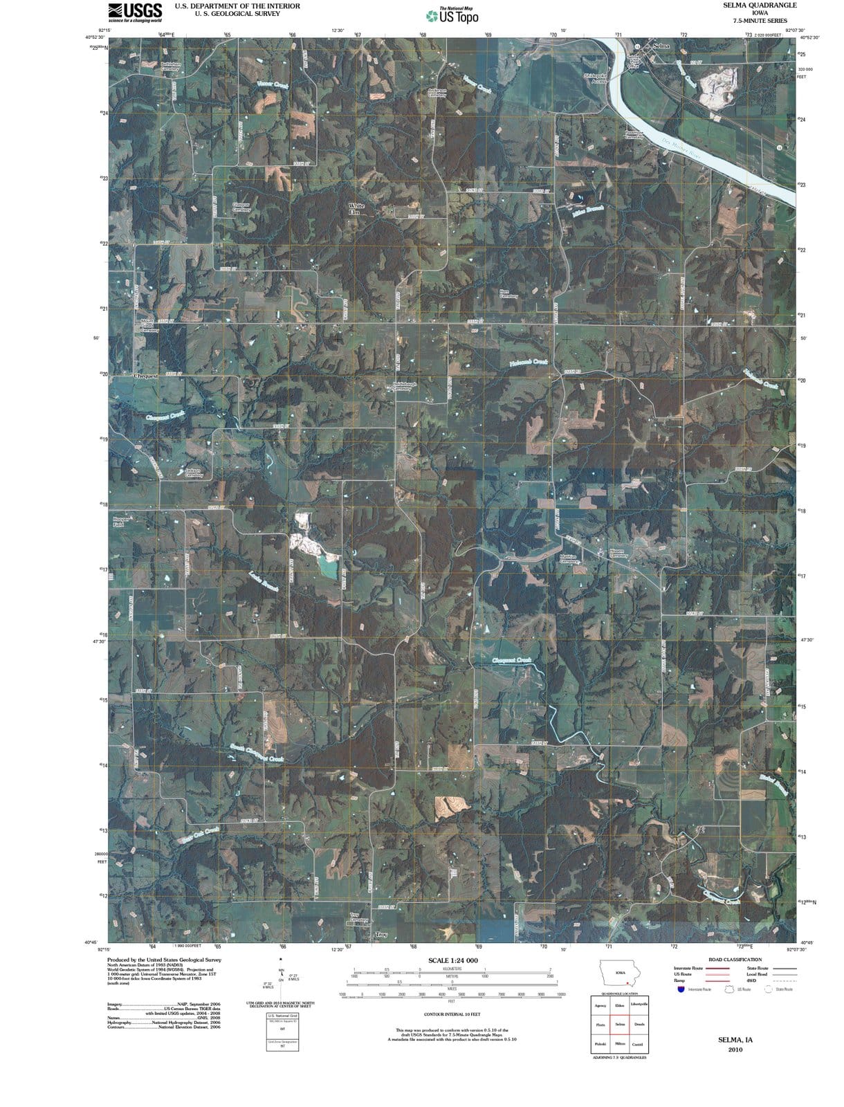 2010 Selma, IA - Iowa - USGS Topographic Map