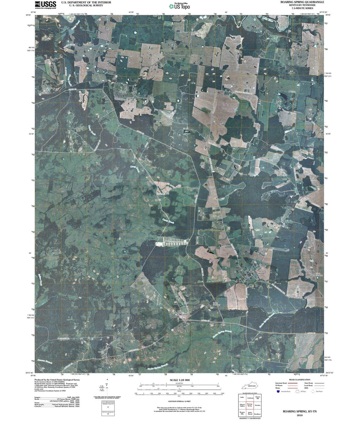 2010 Roaring Spring, KY - Kentucky - USGS Topographic Map