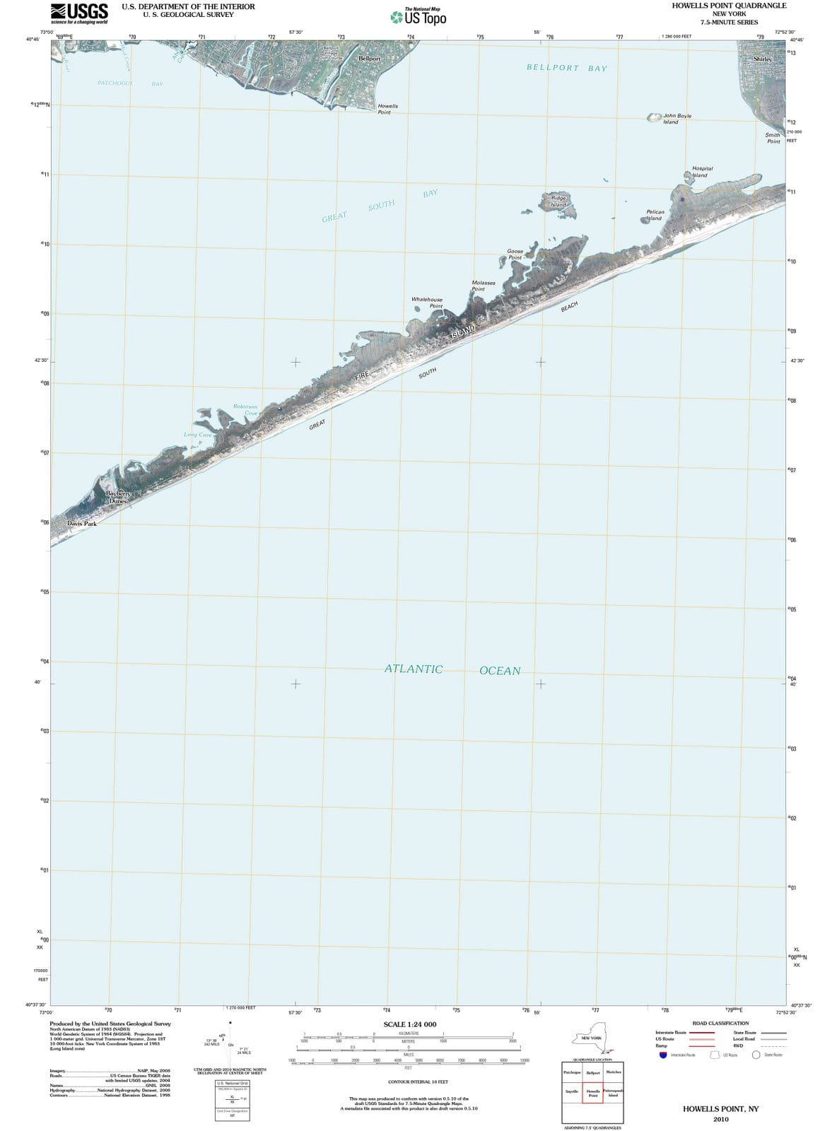 2010 Howells Point, NY - New York - USGS Topographic Map
