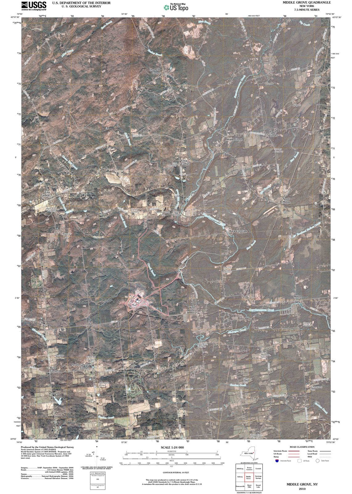 2010 Middle Grove, NY - New York - USGS Topographic Map