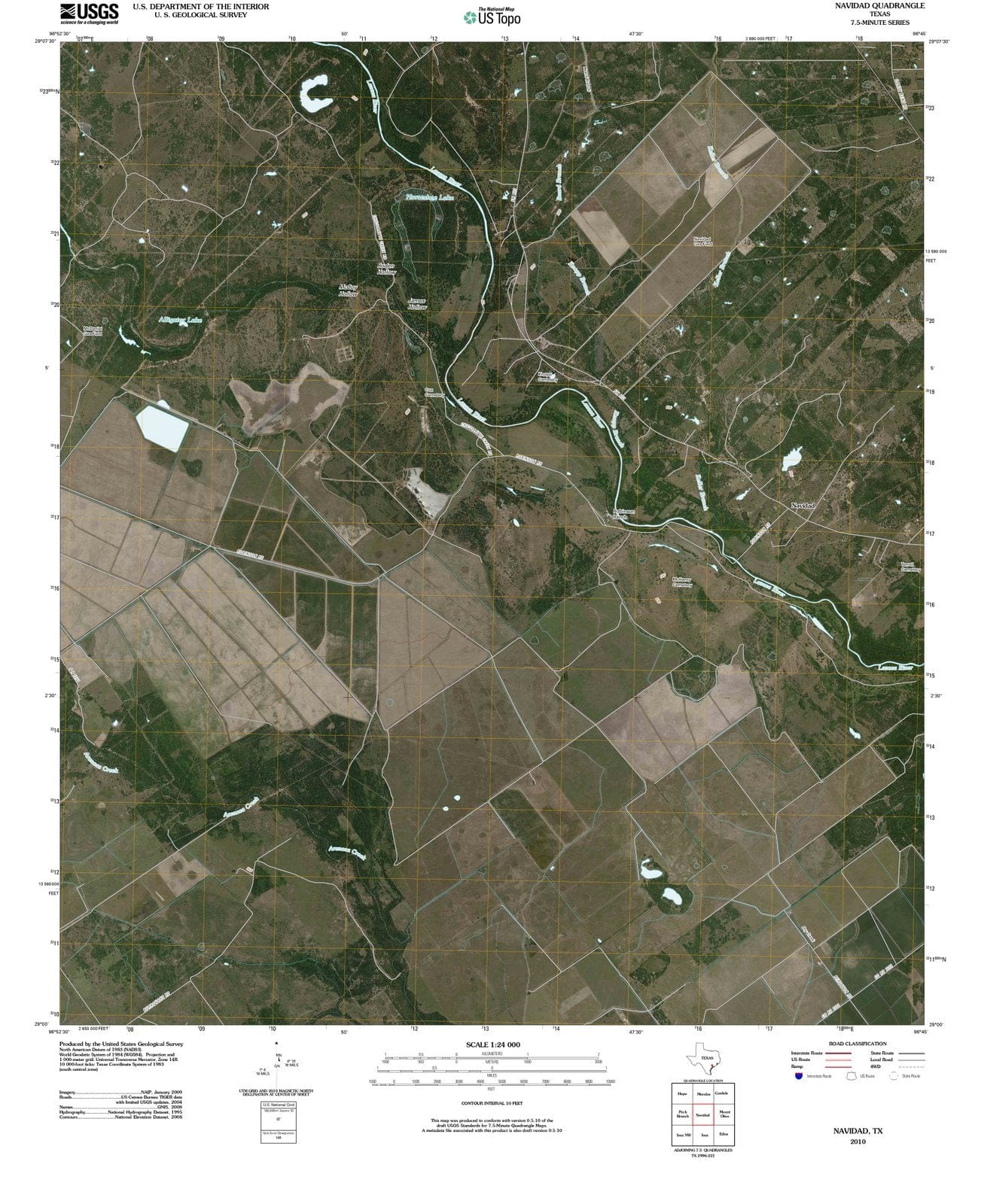 2010 Navidad, TX - Texas - USGS Topographic Map