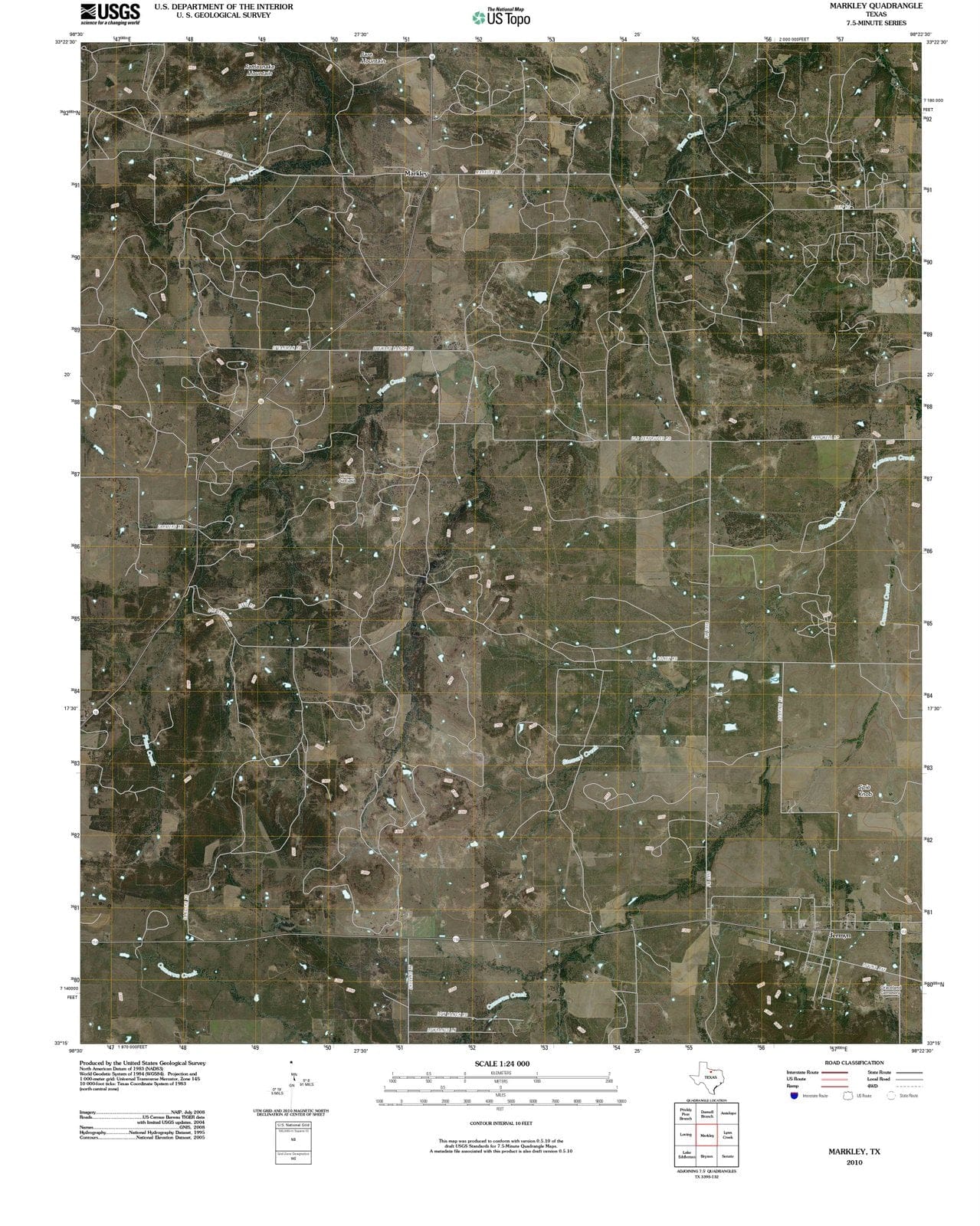 2010 Markley, TX - Texas - USGS Topographic Map
