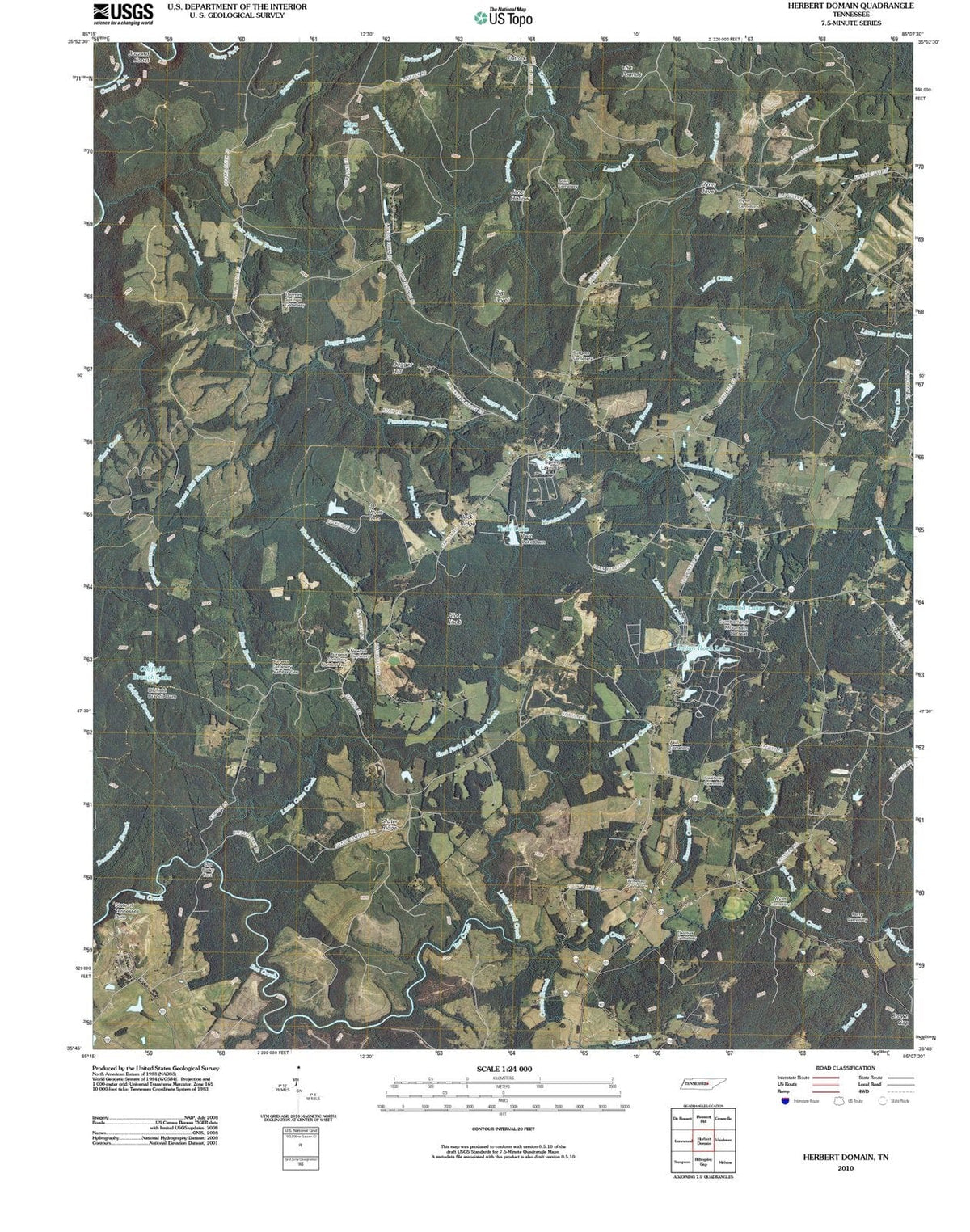 2010 Herbertomain, TN - Tennessee - USGS Topographic Map