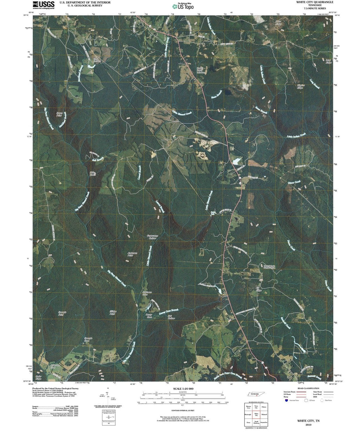 2010 White City, TN - Tennessee - USGS Topographic Map