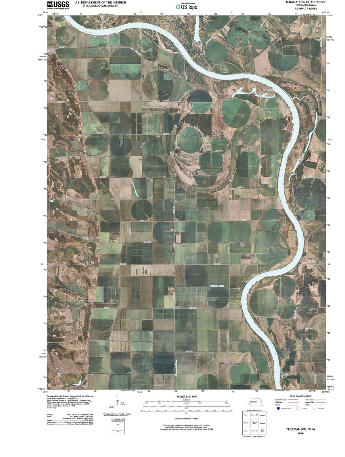 2010 Tekamah, NE - Nebraska - USGS Topographic Map