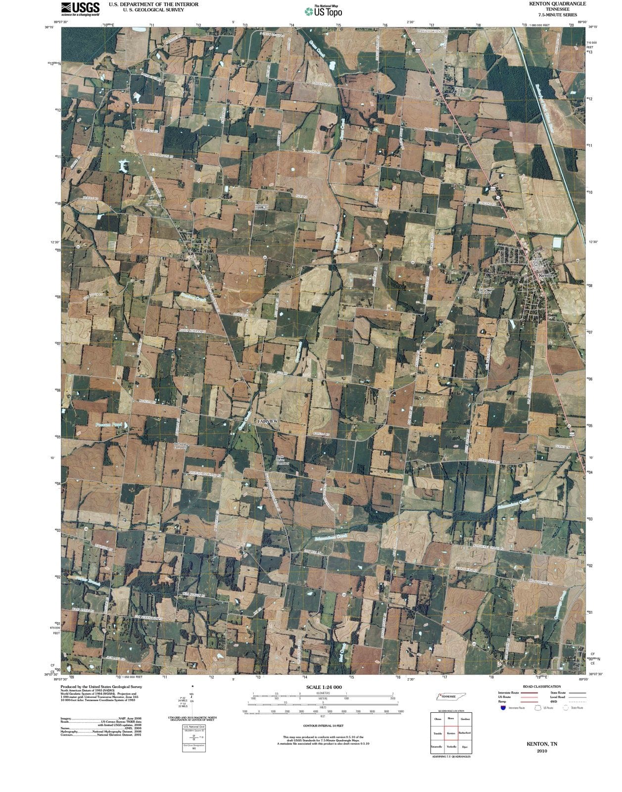 2010 Kenton, TN - Tennessee - USGS Topographic Map