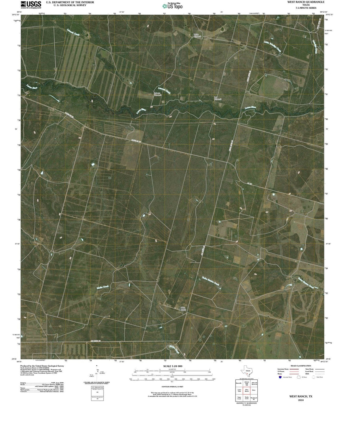2010 West Ranch, TX - Texas - USGS Topographic Map
