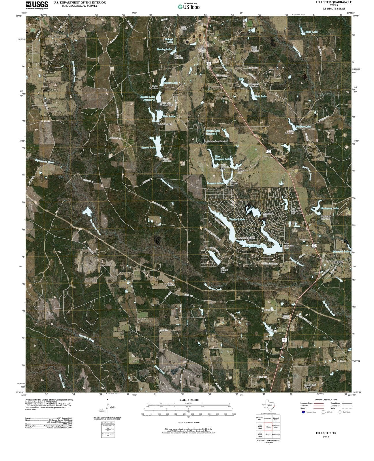 2010 Hillister, TX - Texas - USGS Topographic Map