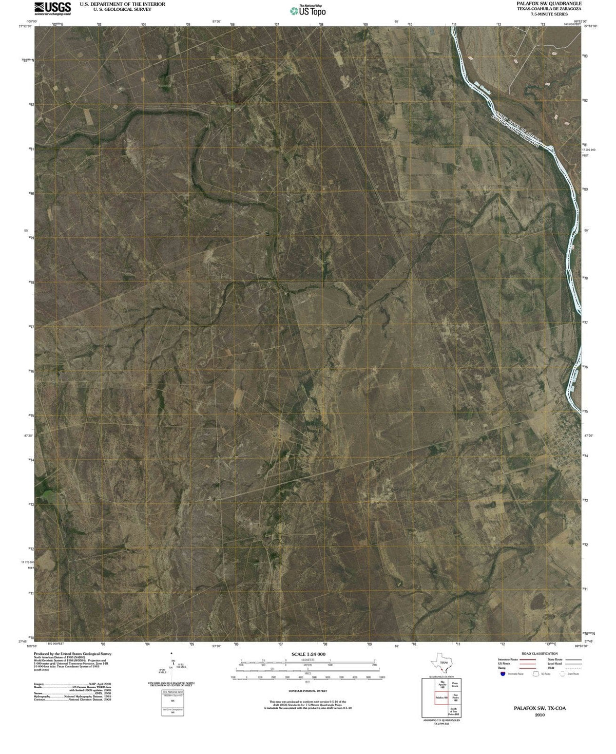 2010 Palafox, TX - Texas - USGS Topographic Map