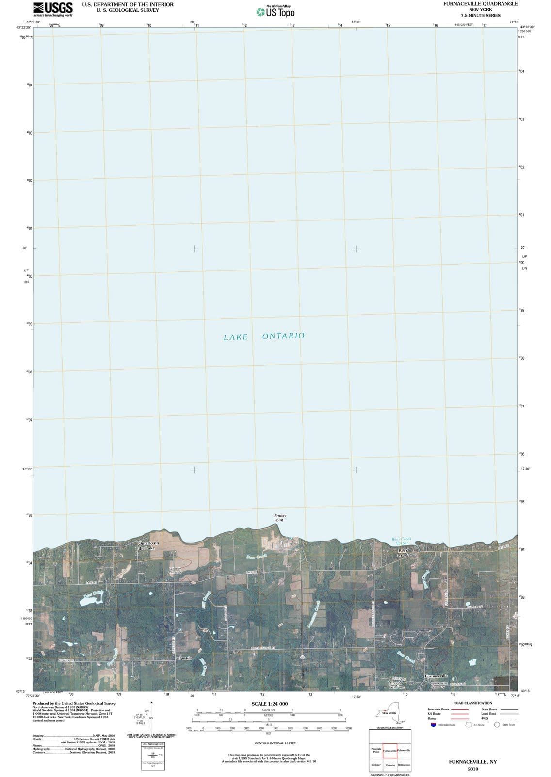 2010 Furnaceville, NY - New York - USGS Topographic Map