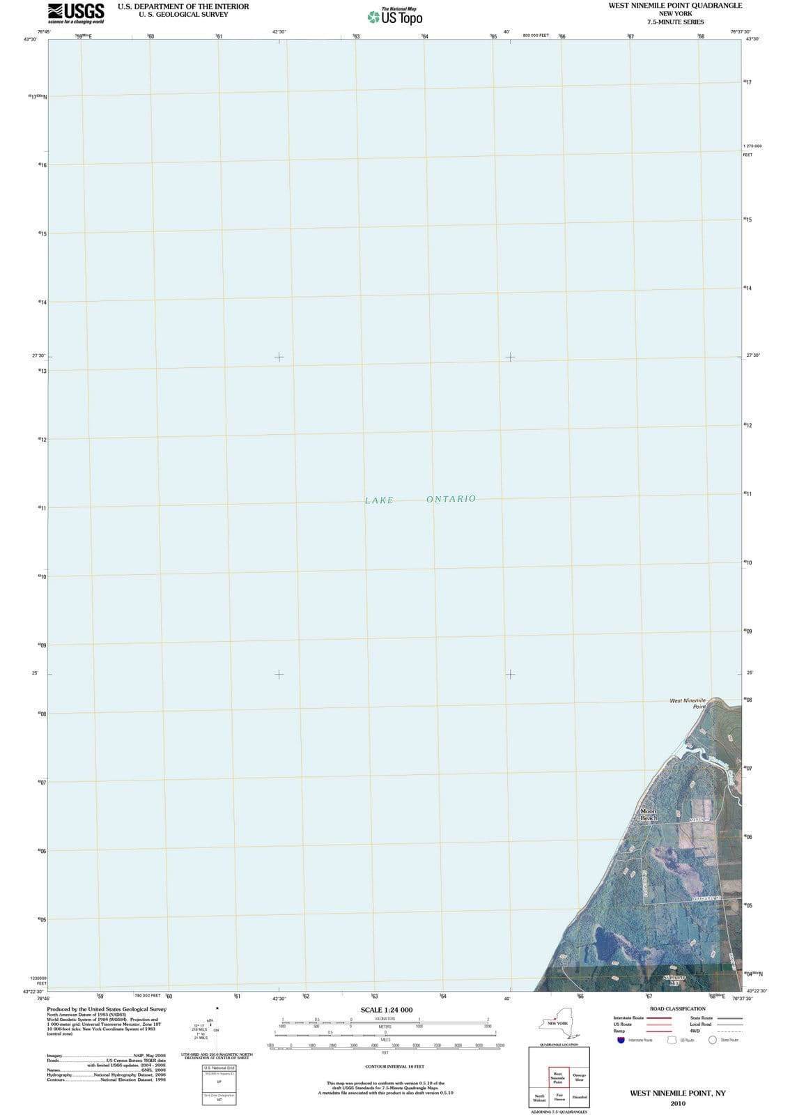 2010 West Ninemile Point, NY - New York - USGS Topographic Map