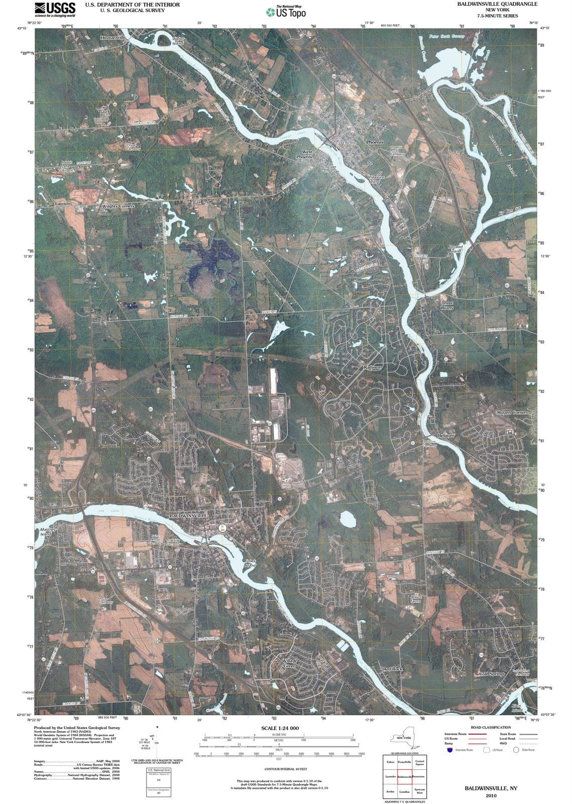 2010 Baldwinsville, NY - New York - USGS Topographic Map