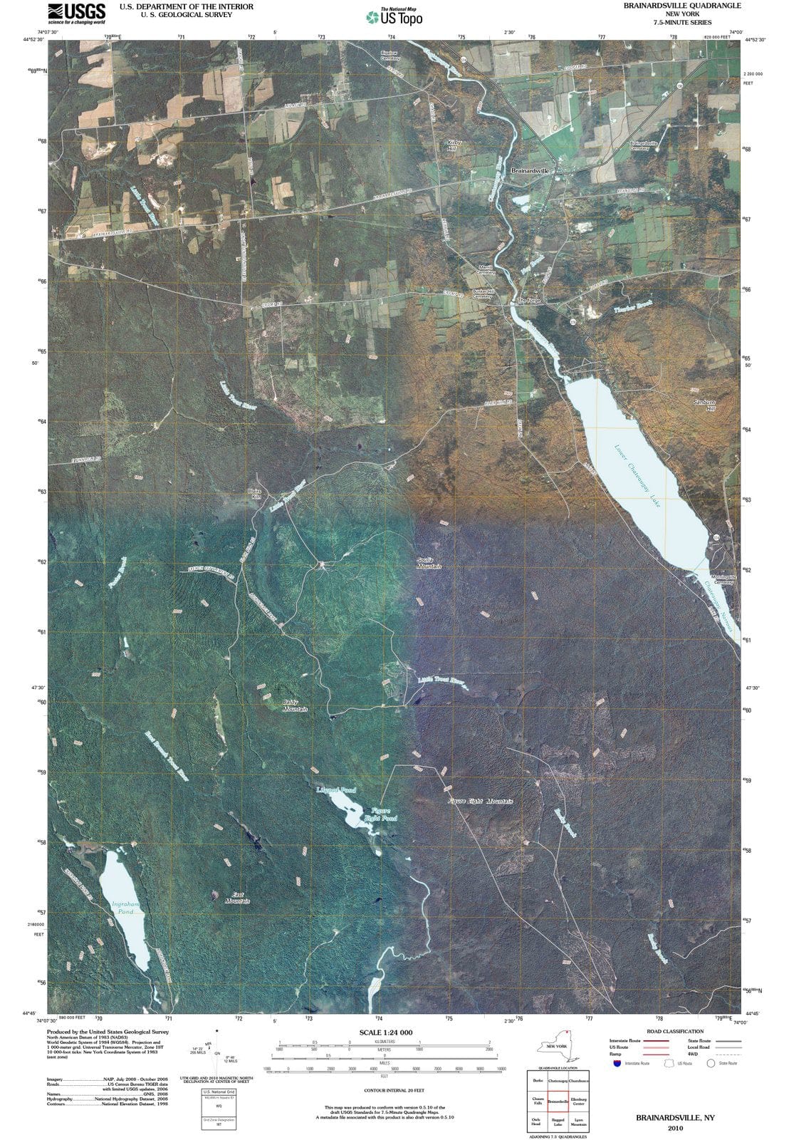 2010 Brainardsville, NY - New York - USGS Topographic Map