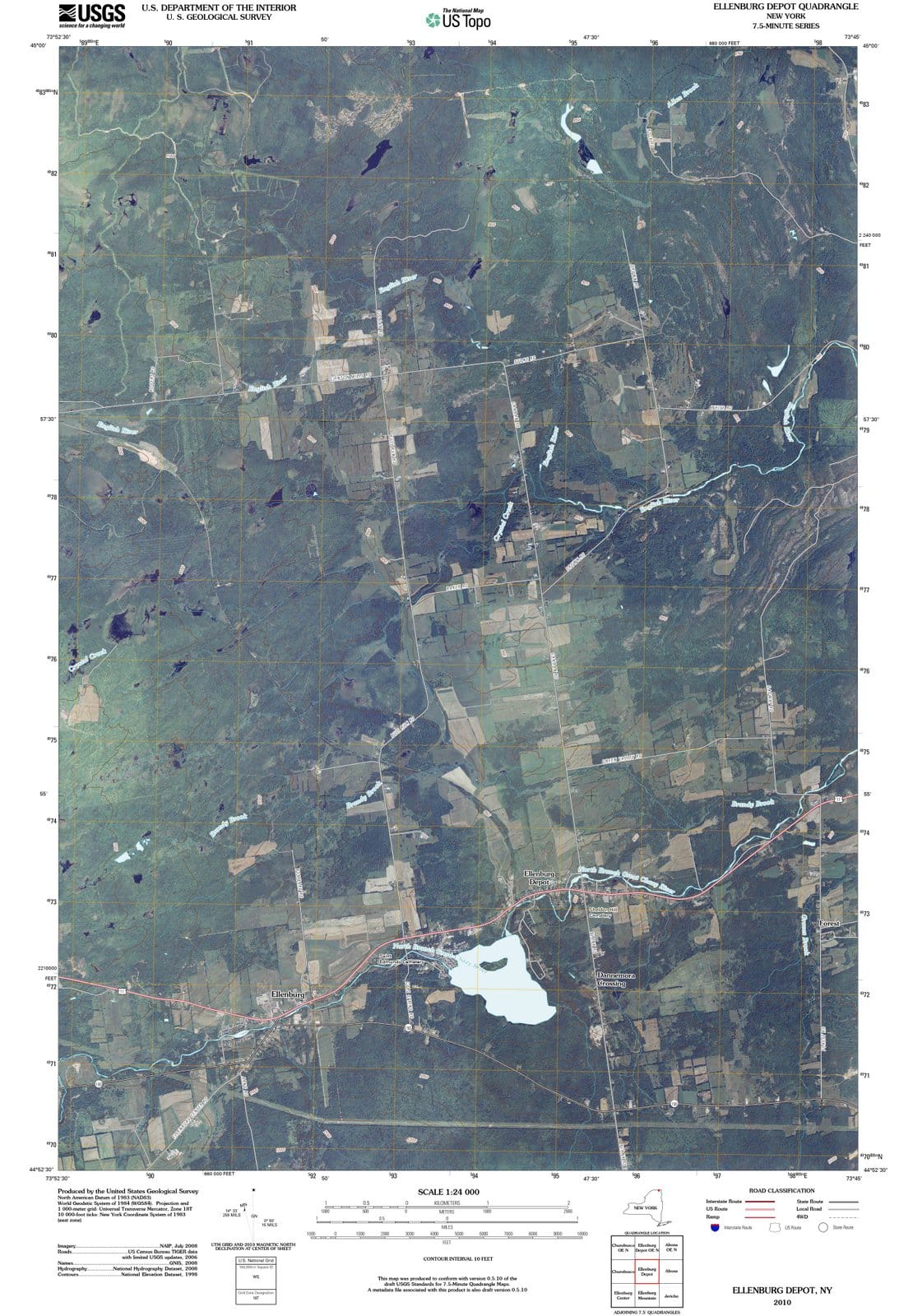 2010 Ellenburgepot, NY - New York - USGS Topographic Map
