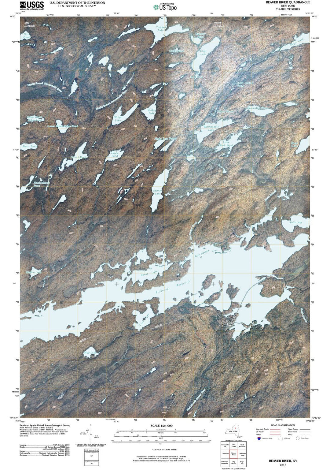 2010 Beaver River, NY - New York - USGS Topographic Map
