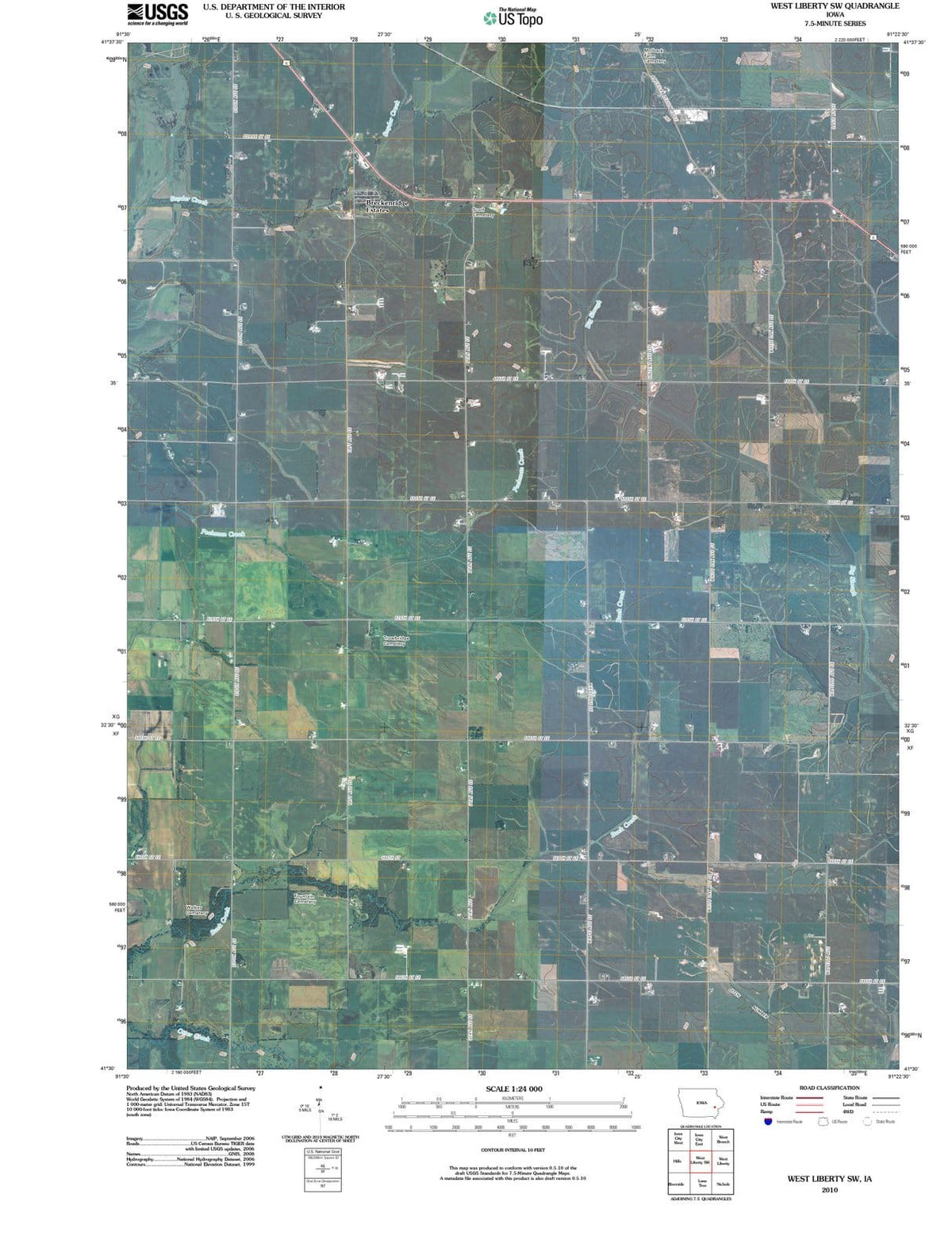 2010 West Liberty, IA - Iowa - USGS Topographic Map
