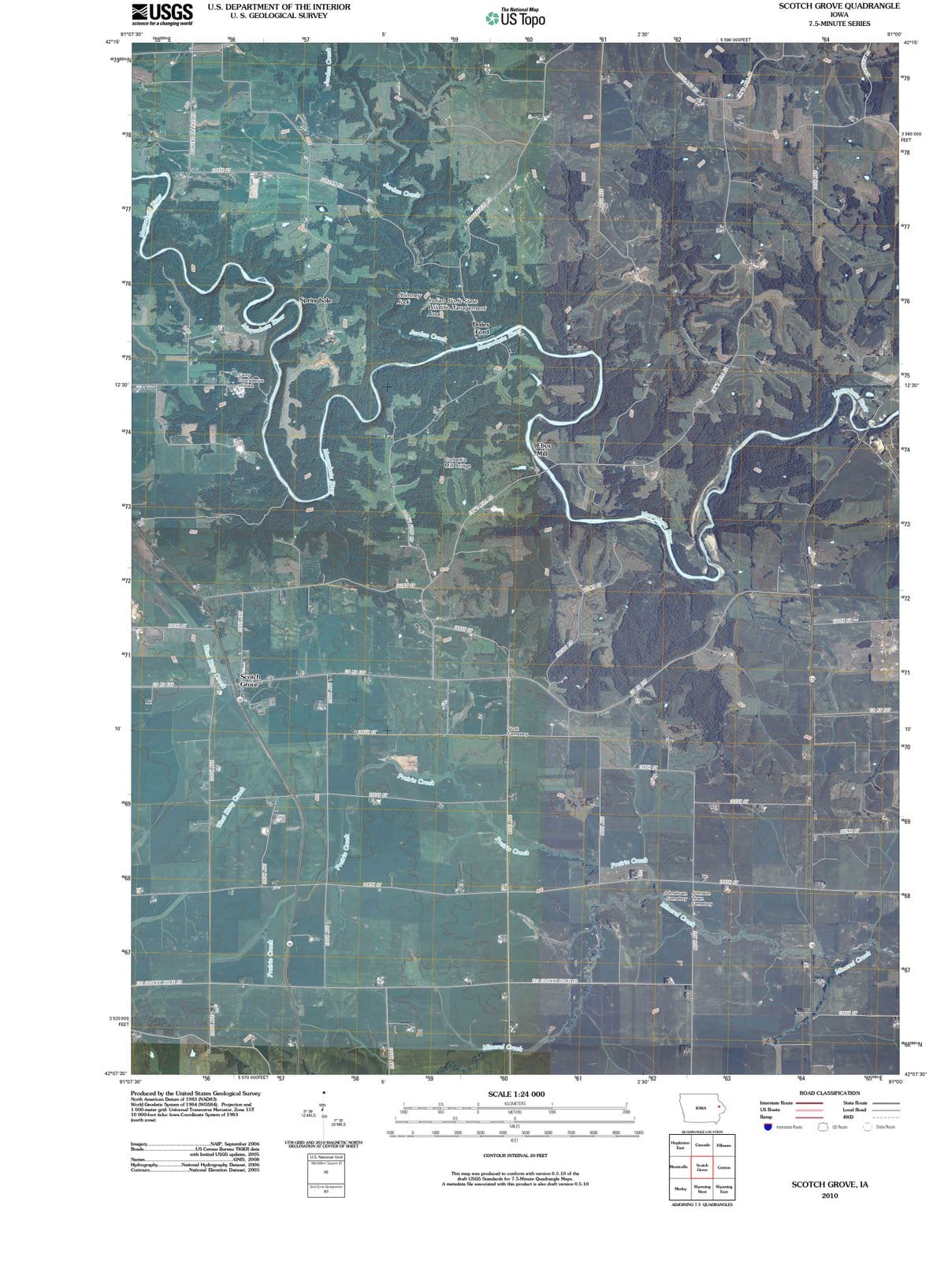 2010 Scotch Grove, IA - Iowa - USGS Topographic Map