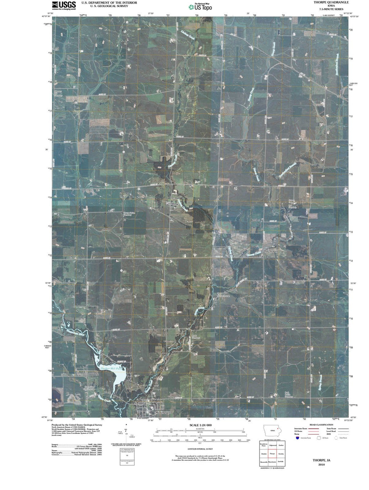 2010 Thorpe, IA - Iowa - USGS Topographic Map