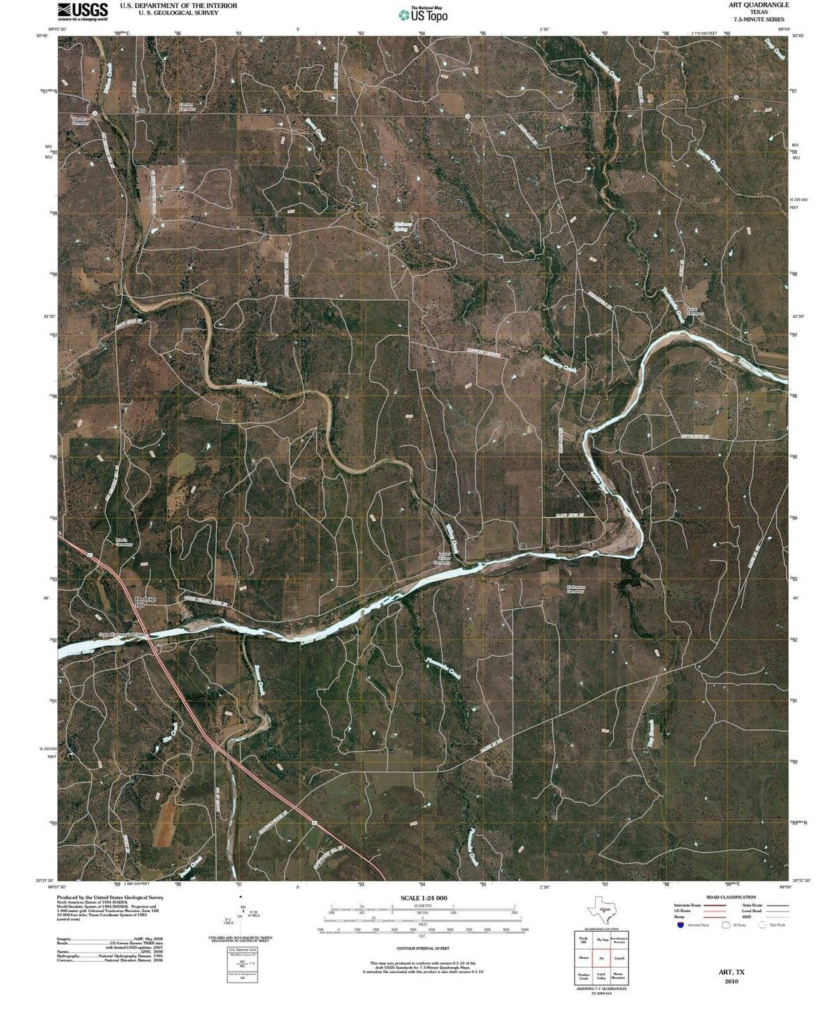 2010 Art, TX - Texas - USGS Topographic Map