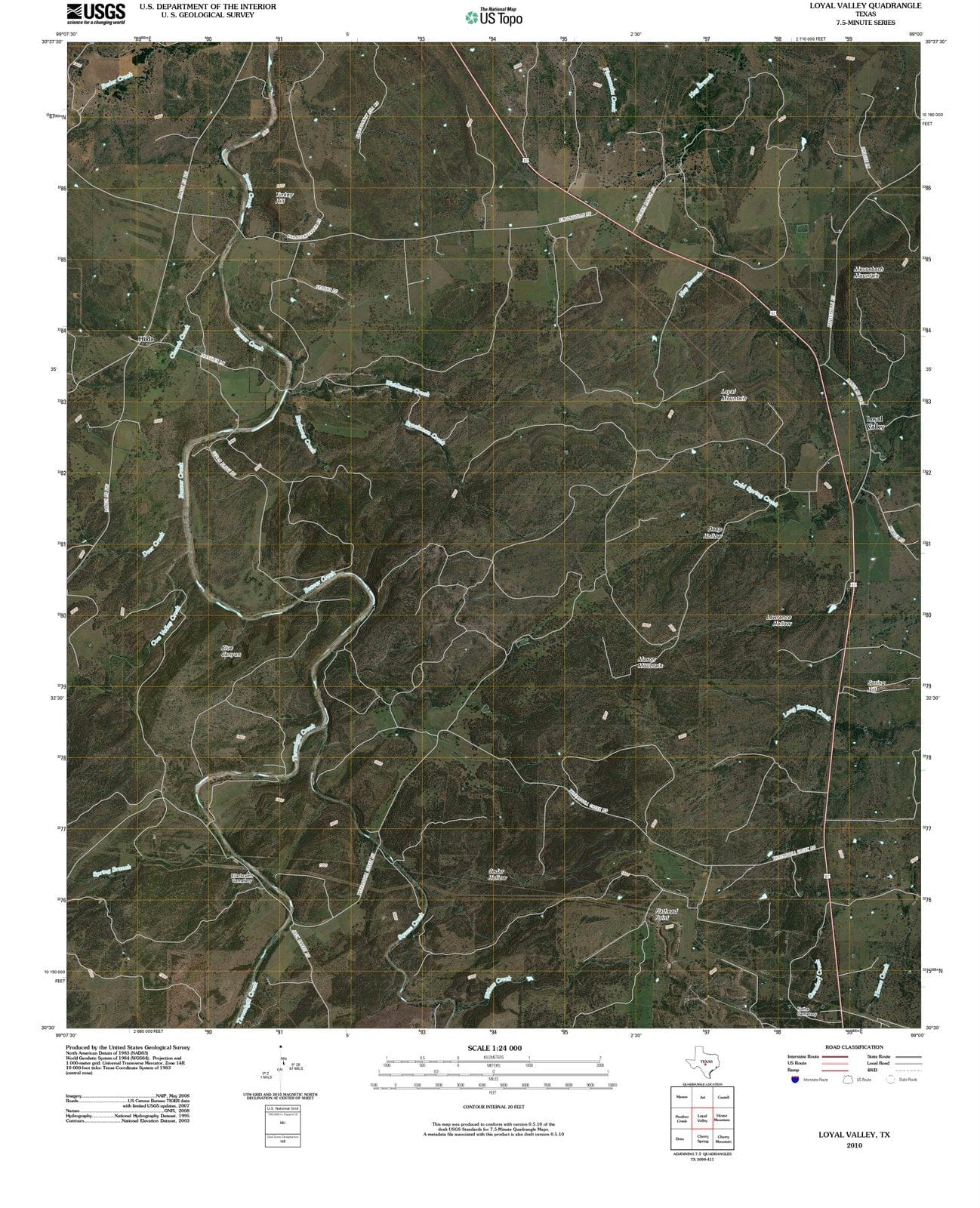 2010 Loyal Valley, TX - Texas - USGS Topographic Map