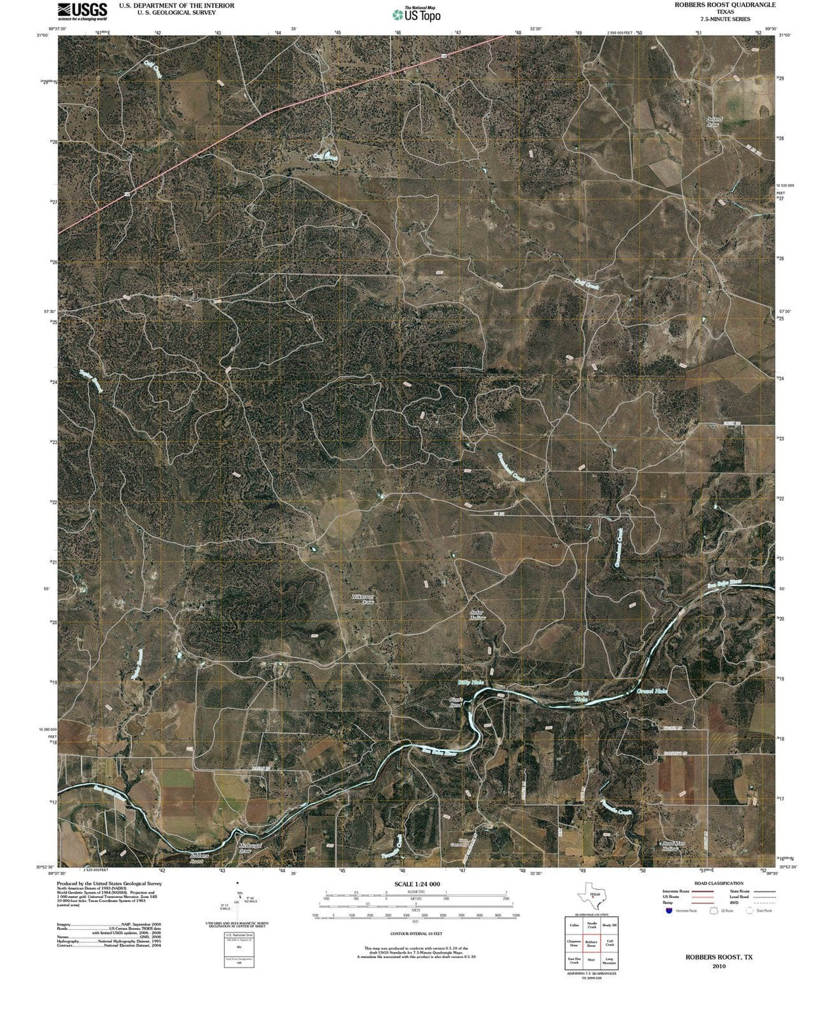 2010 Robbers Roost, TX - Texas - USGS Topographic Map