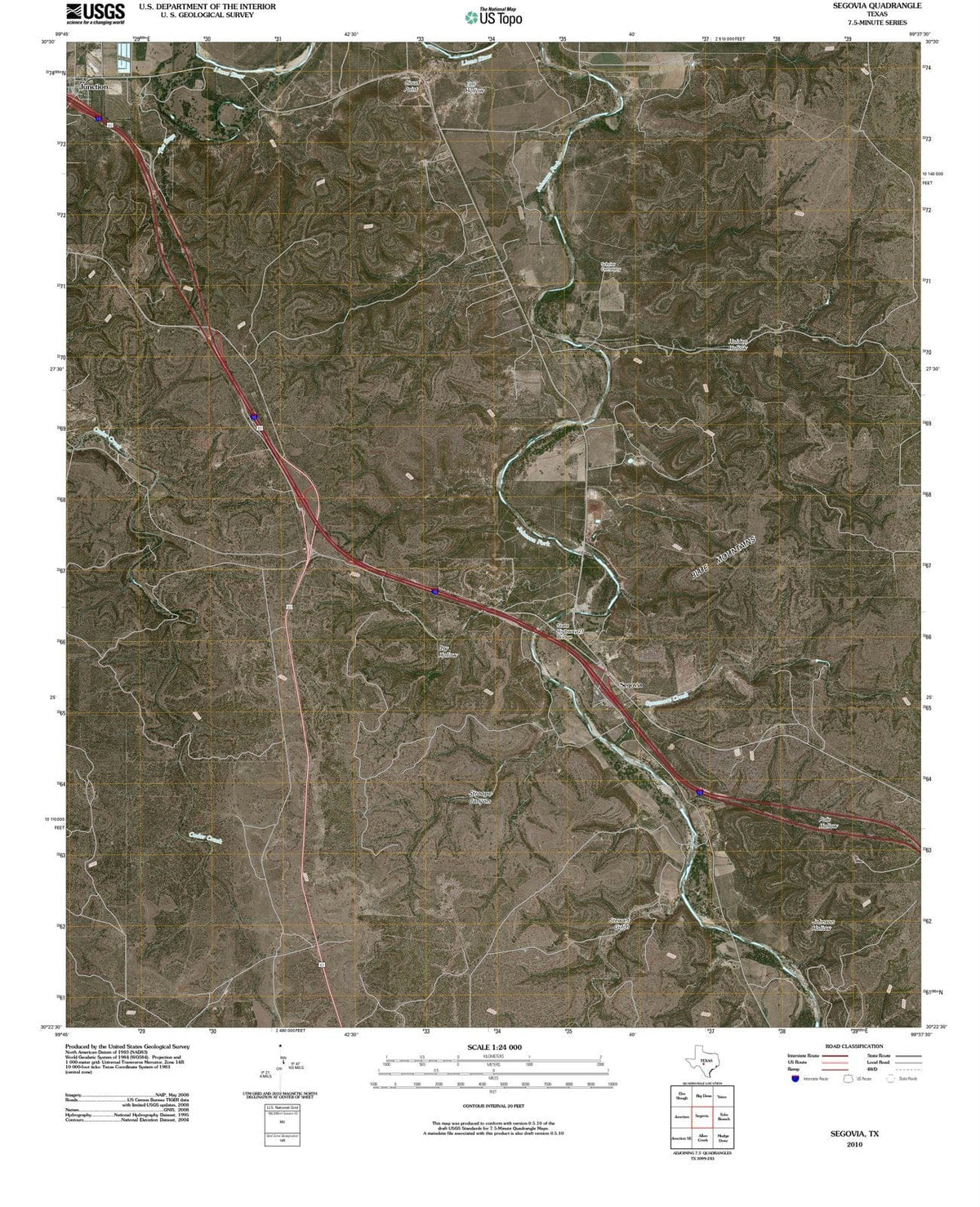 2010 Segovia, TX - Texas - USGS Topographic Map