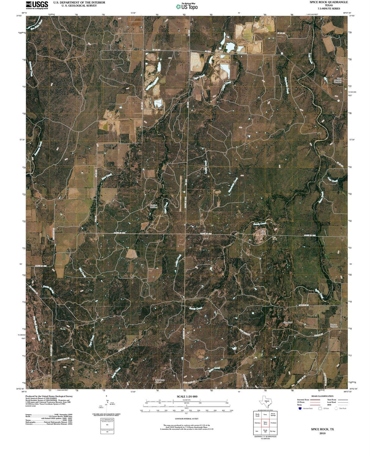 2010 Spice Rock, TX - Texas - USGS Topographic Map
