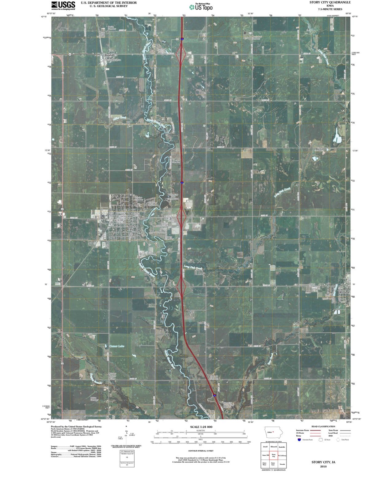 2010 Story City, IA - Iowa - USGS Topographic Map