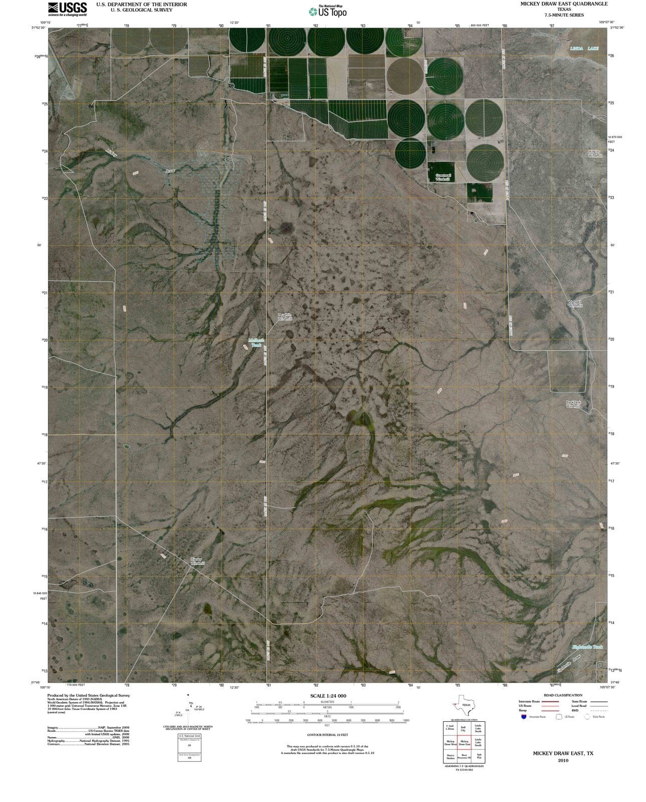 2010 Mickeyraw East, TX - Texas - USGS Topographic Map