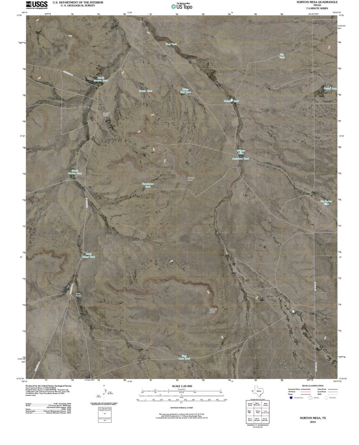 2010 Norton Mesa, TX - Texas - USGS Topographic Map
