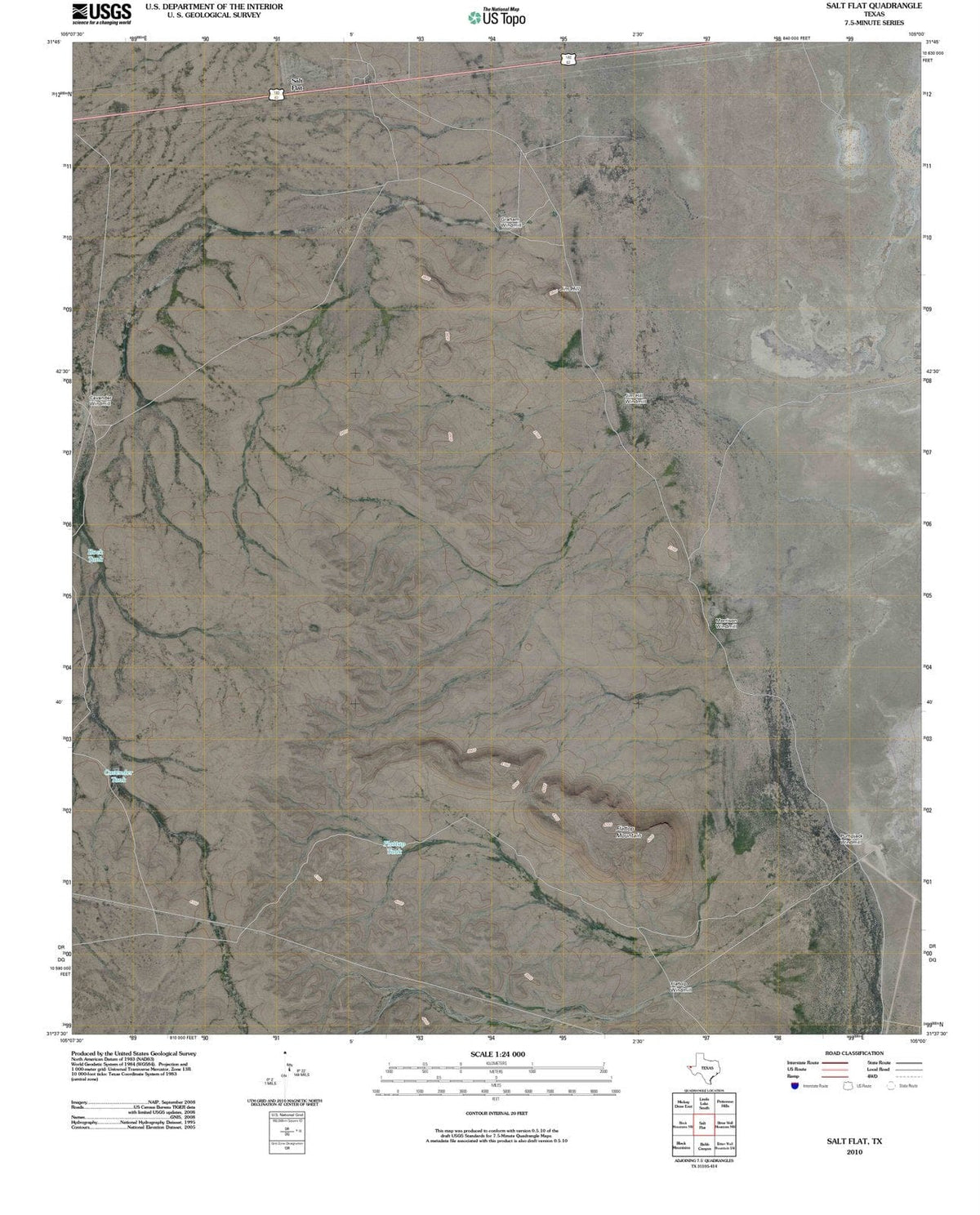 2010 Salt Flat, TX - Texas - USGS Topographic Map
