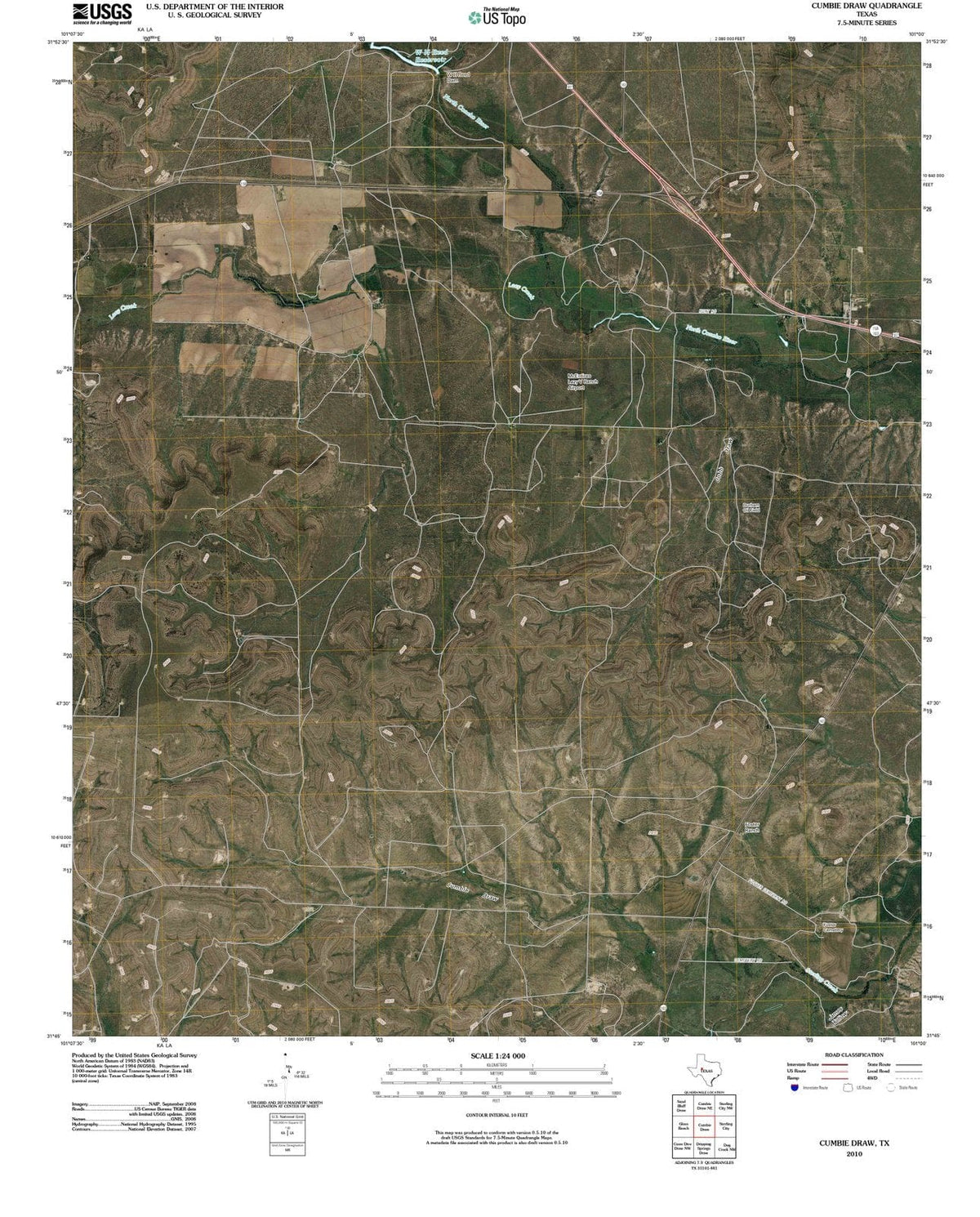 2010 Cumbieraw, TX - Texas - USGS Topographic Map